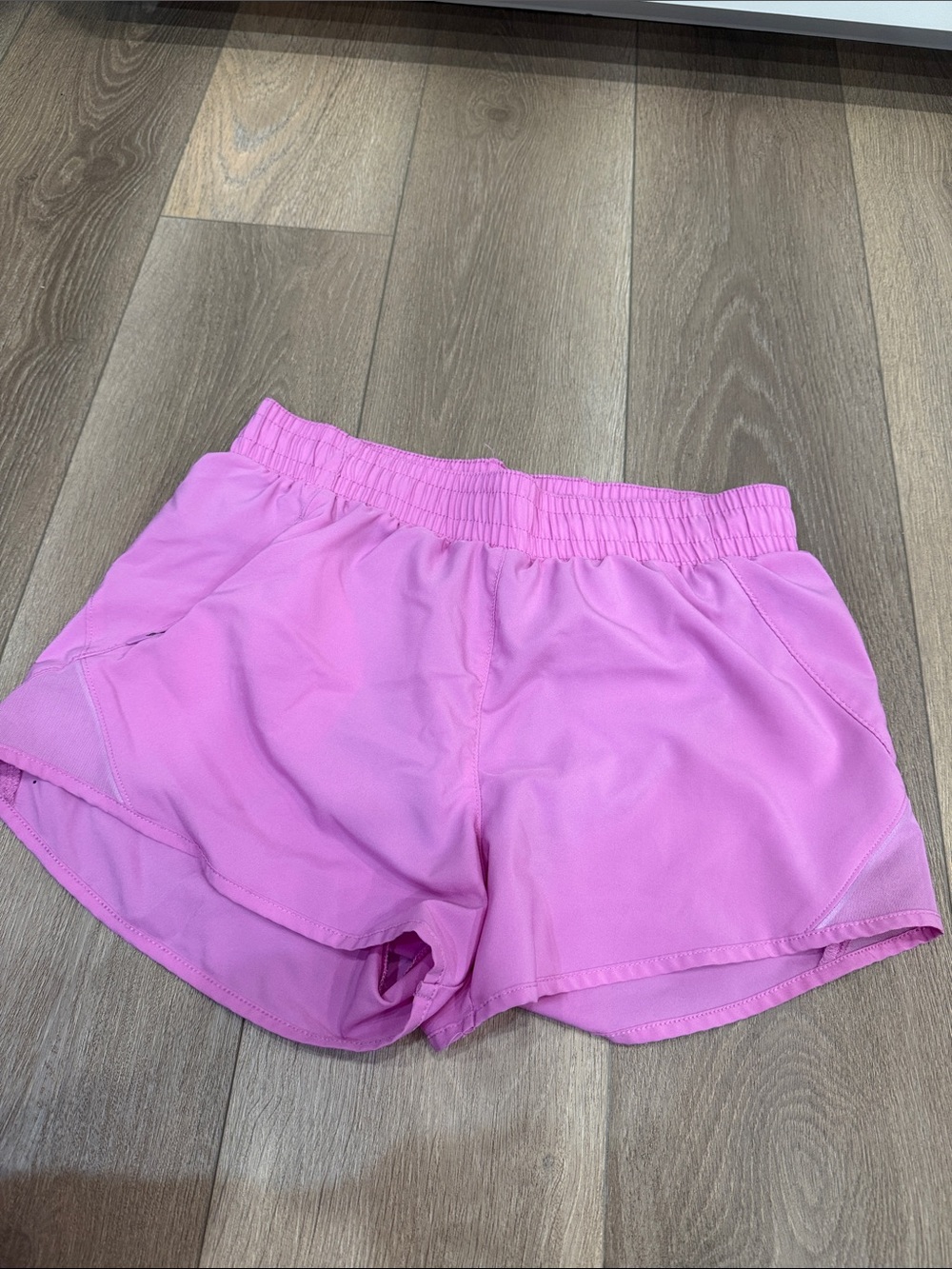 Women’s Pink Athletic Running Shorts - Comfortable Elastic Waist